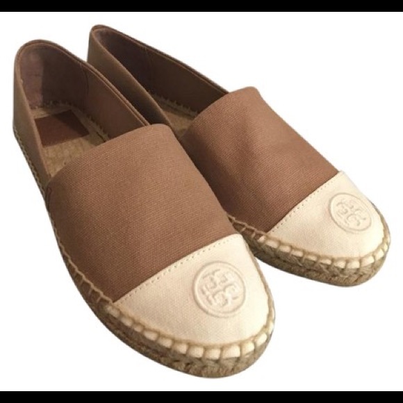 Khaki and white Tory Burch espadrilles - Picture 2 of 6